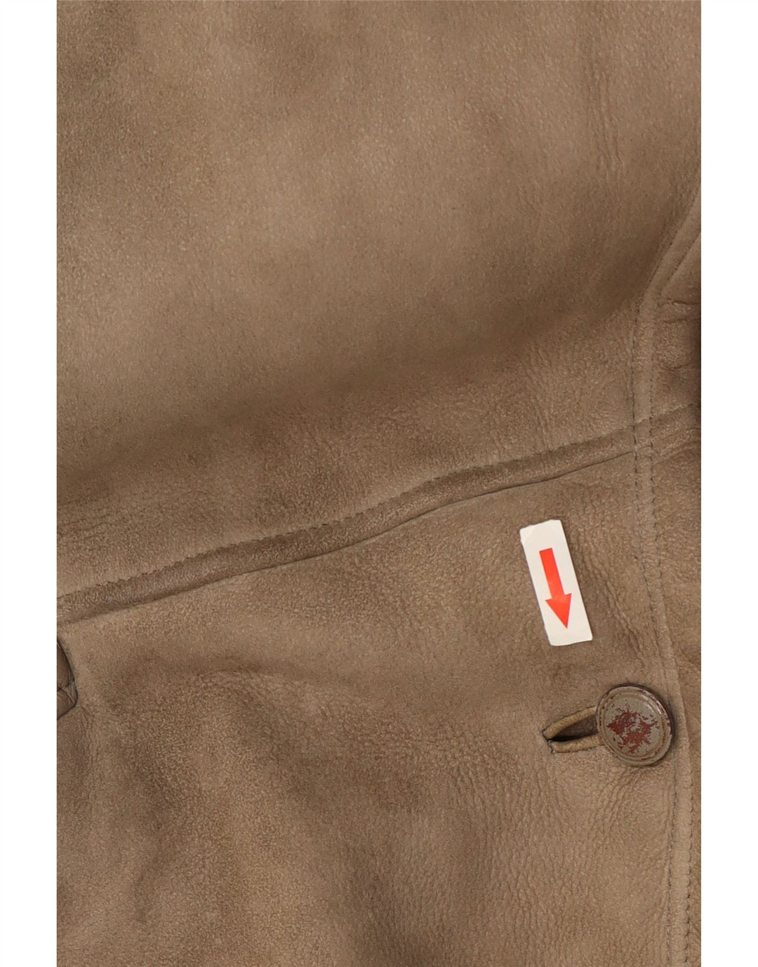 Genny Womens Shearling Jacket US 6 Medium Grey Leather