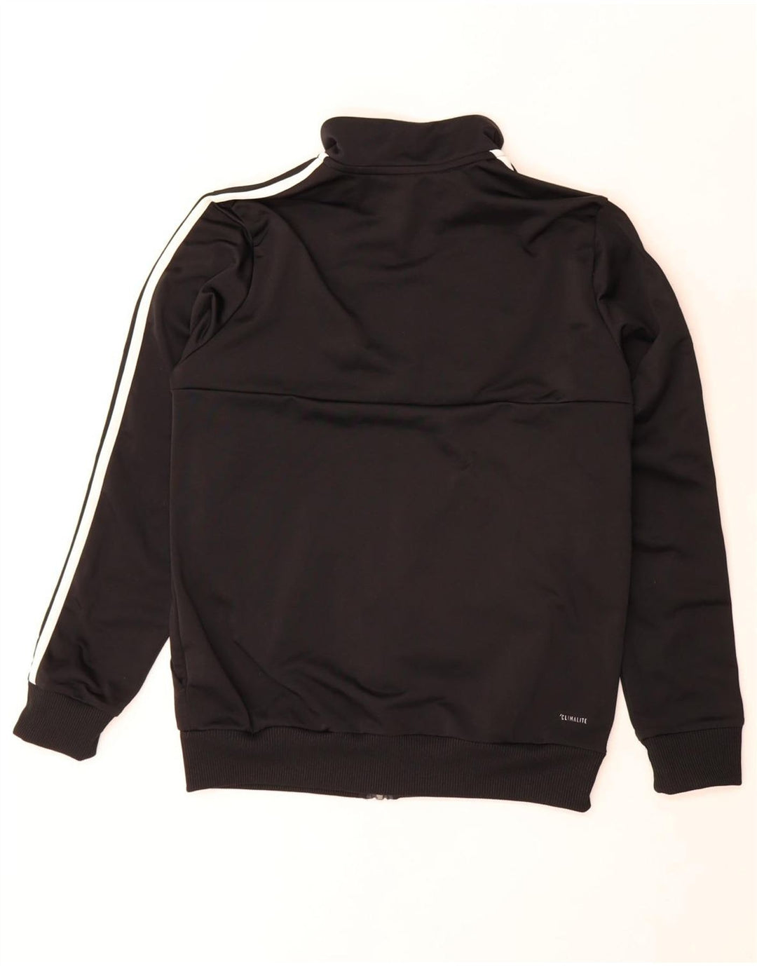 Adidas Boys Climalite Tracksuit Top Jacket 13-14 Years Black Polyester
