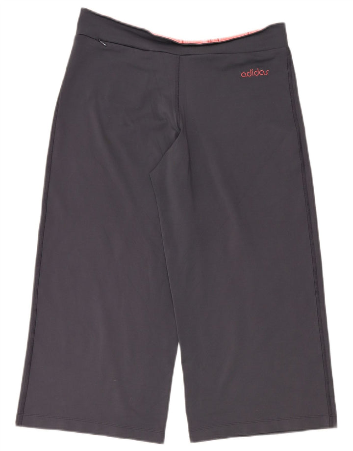 ADIDAS Womens Capri Wide Leg Tracksuit Trousers UK 16 Large  Navy Blue