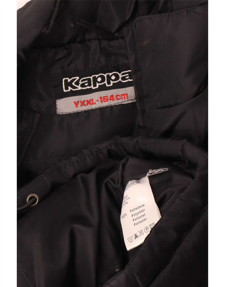 Kappa Boys Graphic Padded Jacket 13-14 Years 2XL Black Polyester