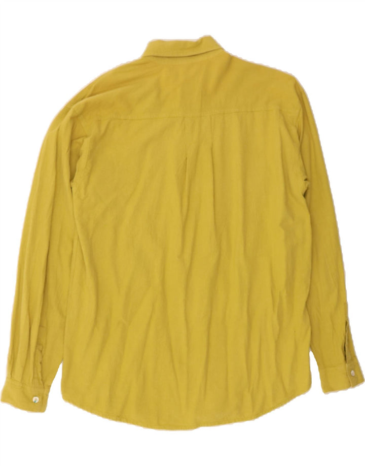VINTAGE Mens Shirt Size 37/38 Small Yellow Cotton Vintage Vintage and Second-Hand Vintage from Messina Hembry 