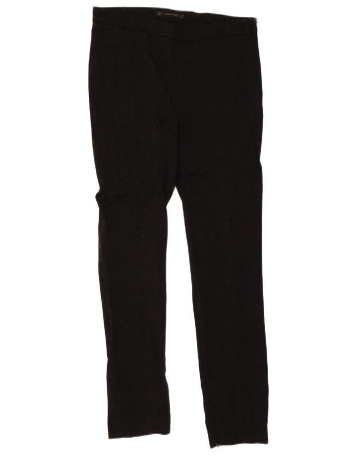 Zara Womens Slim Chino Trousers Medium W28 L28 Black