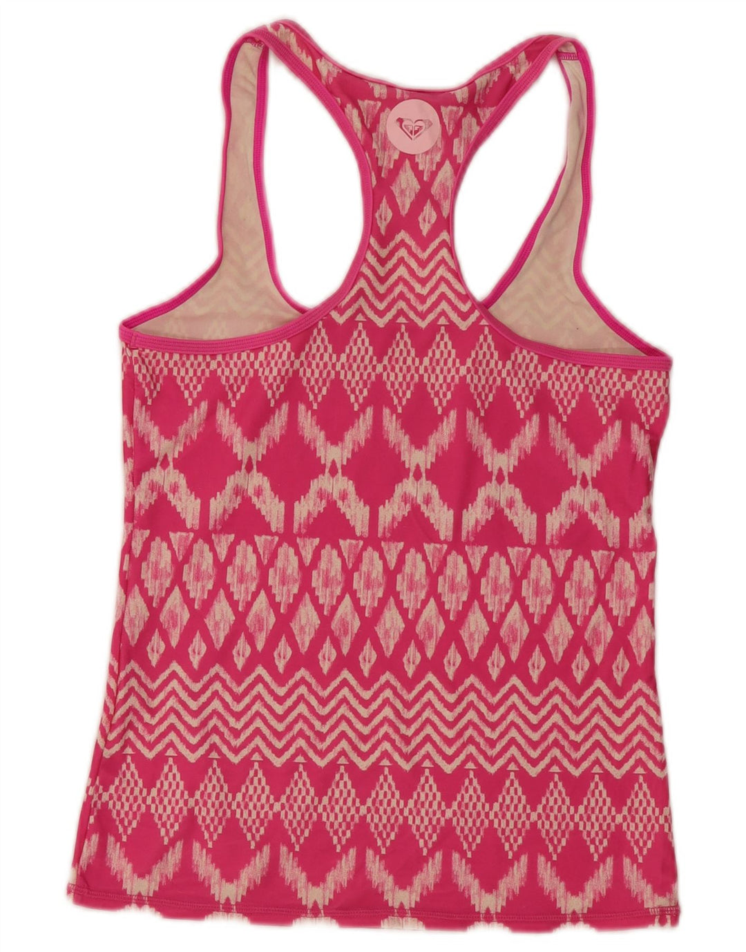 ROXY Womens Vest Top UK 12 Medium Pink Ikat Polyamide
