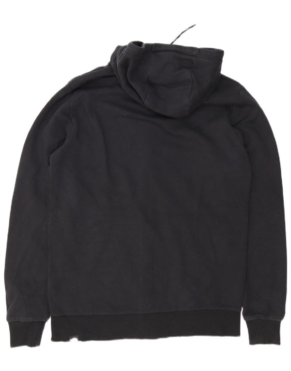 The North Face Mens Zip Hoodie Sweater Large Black Cotton