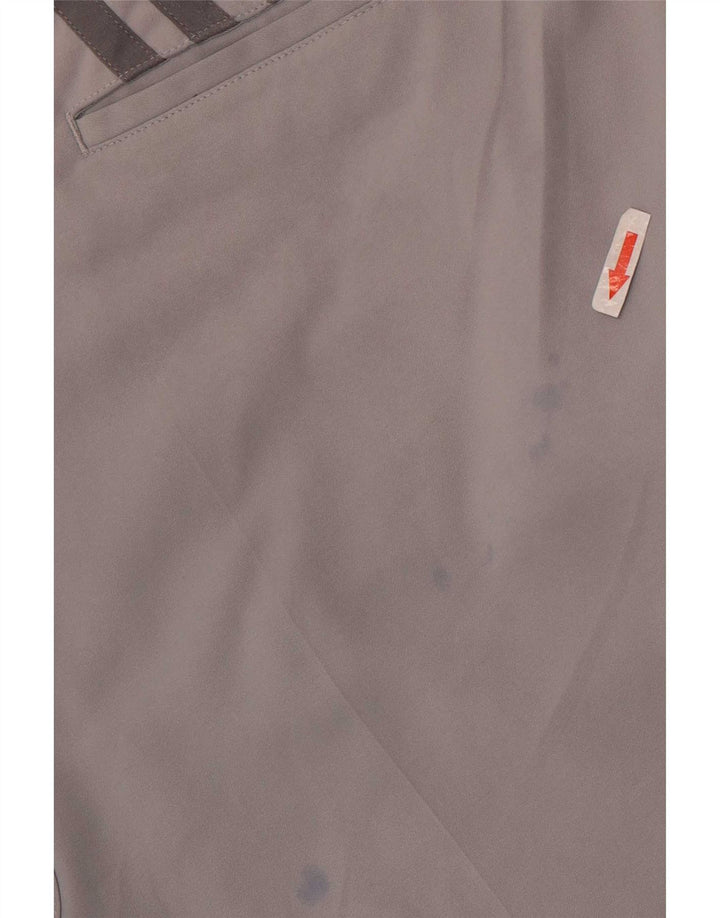 Adidas Mens Chino Shorts W38 XL Grey Polyester