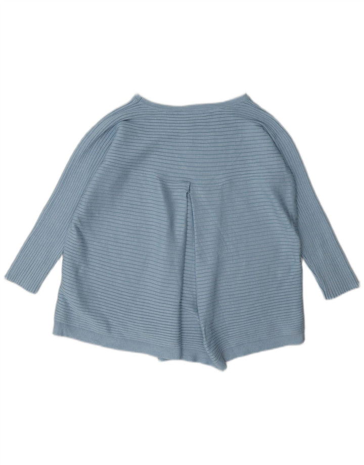 Phase Eight Womens Regular Top 3/4 Sleeve UK 14 Large Blue Striped Viscose