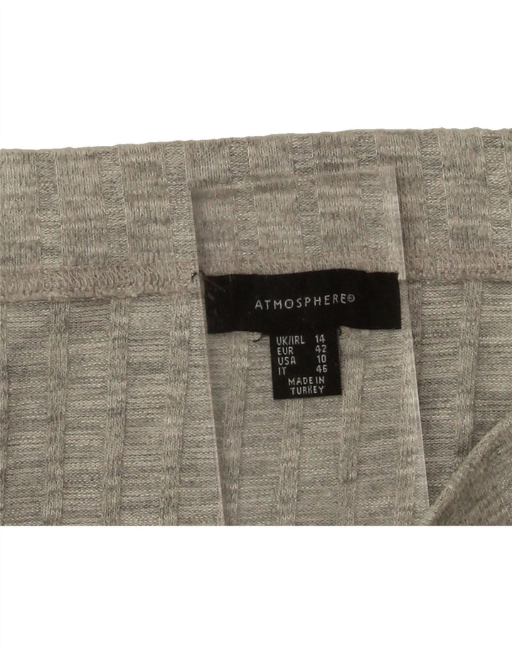 ATMOSPHERE Womens Knit Straight Skirt UK 14 Medium W30  Grey Vintage Atmosphere and Second-Hand Atmosphere from Messina Hembry 