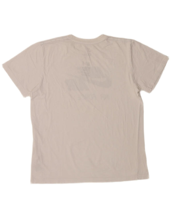 Nike Mens Slim Fit Graphic T-Shirt Top XL White Cotton