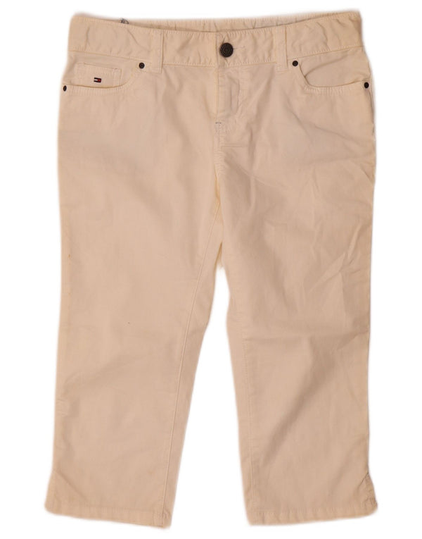 Tommy Hilfiger Girls Capri Trousers 13-14 Years W28 L16 Beige Cotton