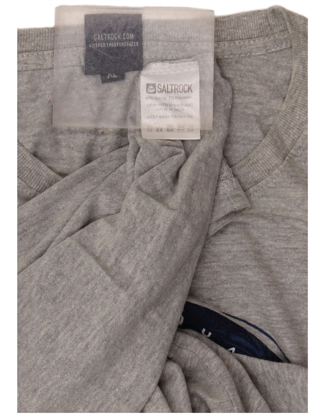 SALTROCK Mens Graphic T-Shirt Top XL Grey Cotton