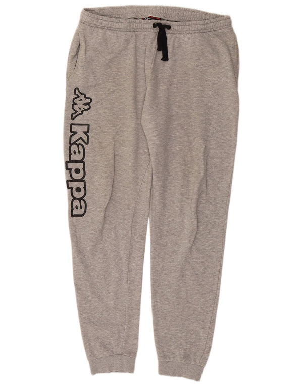 Kappa Mens Graphic Tracksuit Trousers Joggers 2XL  Grey Flecked Cotton