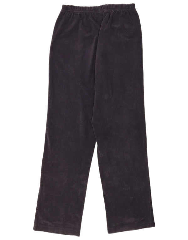 Diadora Womens Velour Tracksuit Trousers UK 8 Small Navy Blue Polyester