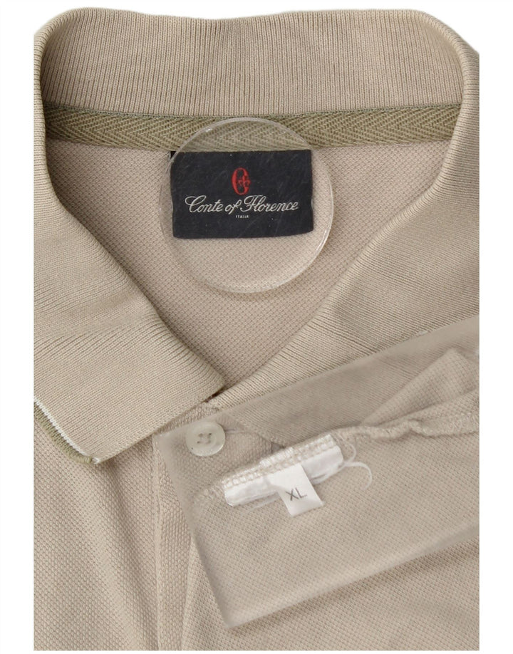 CONTE OF FLORENCE Mens Polo Shirt XL Beige