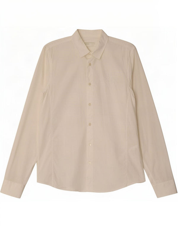 Versace Mens Shirt IT 50 Medium White Cotton