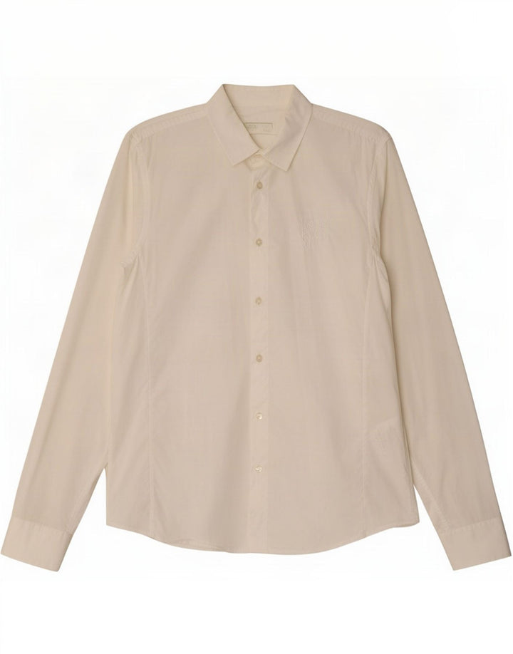 Versace Mens Shirt IT 50 Medium White Cotton