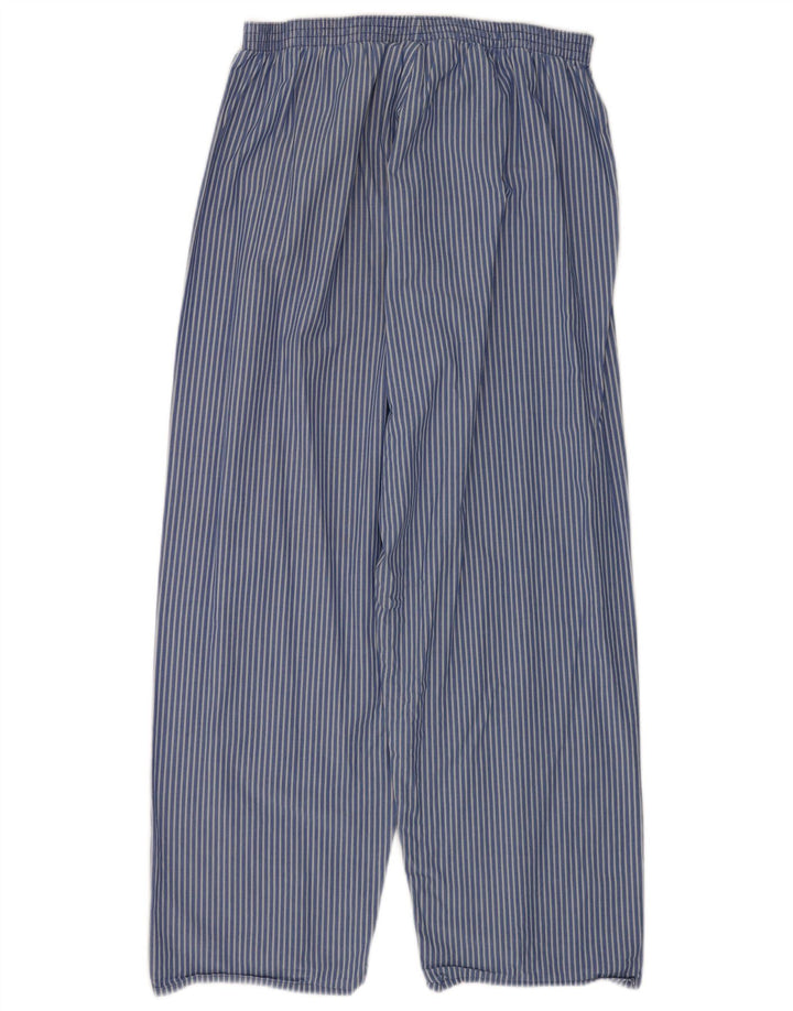 Marks & Spencer Mens Casual Trousers Medium W33 L26 Blue Pinstripe