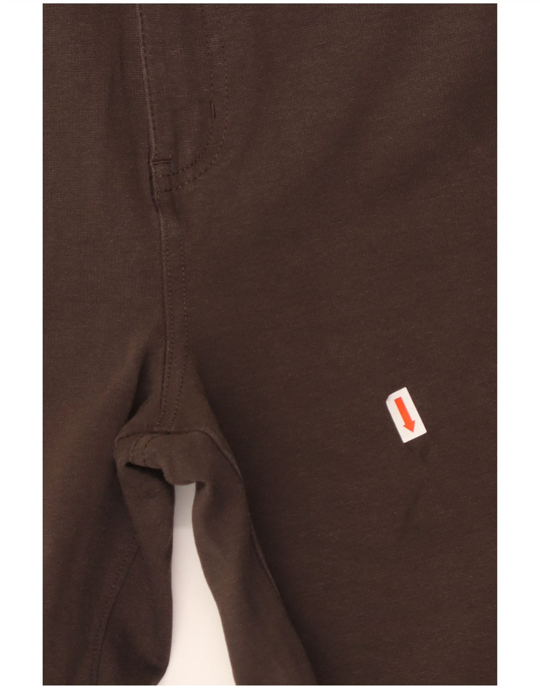 CALVIN KLEIN Womens Straight Casual Trousers US 14 XL W36 L27 Brown Cotton