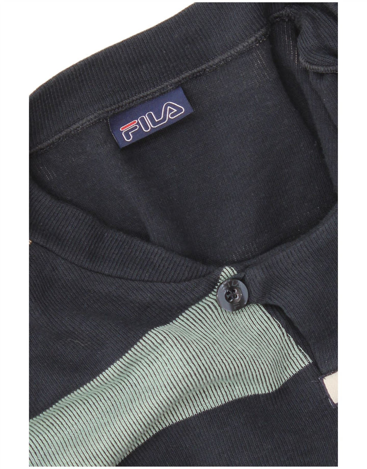 Fila Mens Top Long Sleeve XL Navy Blue Striped
