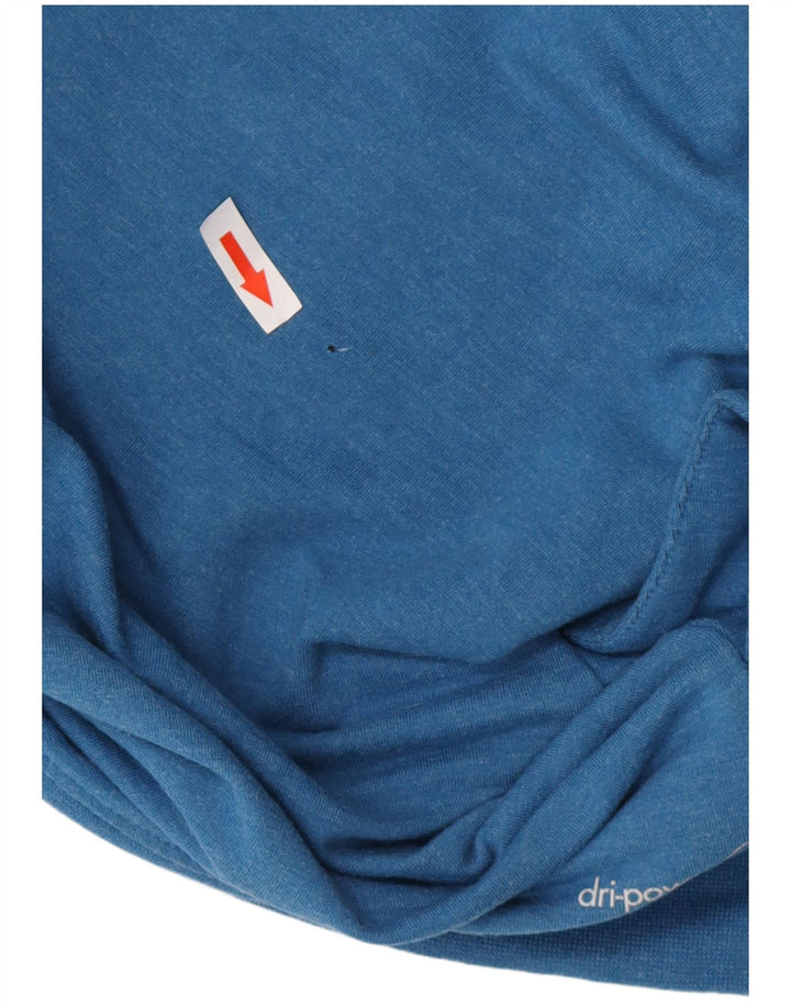 RUSSELL ATHLETIC Mens Dri-Power Hoodie Jumper Small Blue Polyester