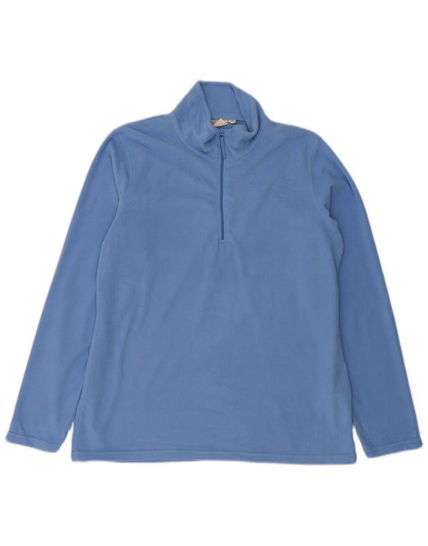Mountain Warehouse Womens Zip Neck Fleece Jumper UK 16 Large Blue Polyester