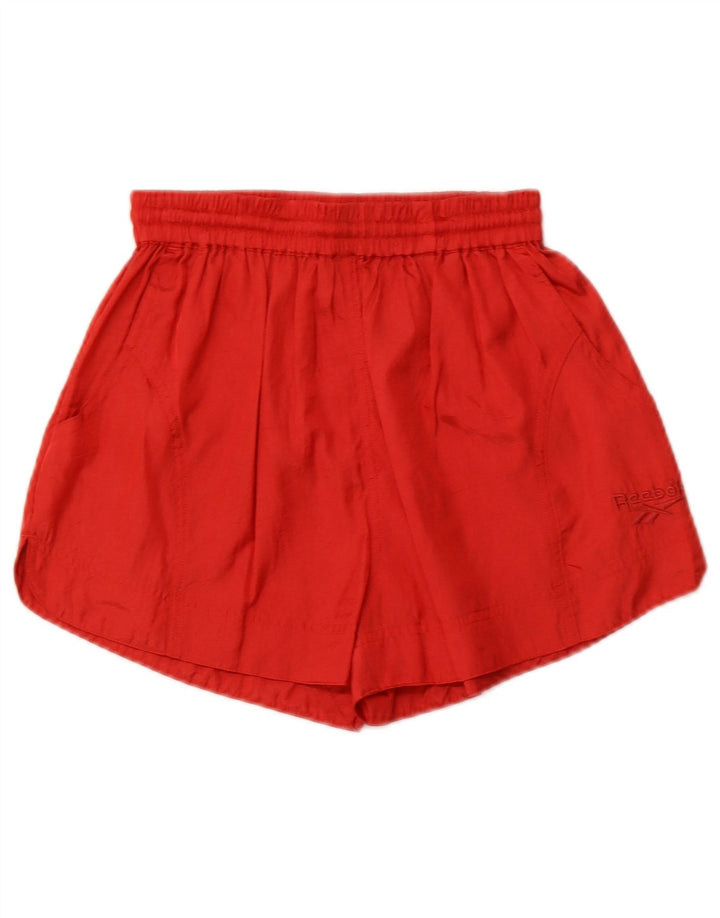 REEBOK Womens Sport Shorts UK 10 Small  Red Nylon