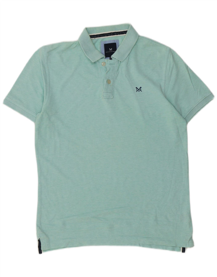 Crew Clothing Mens Polo Shirt Medium Green Cotton