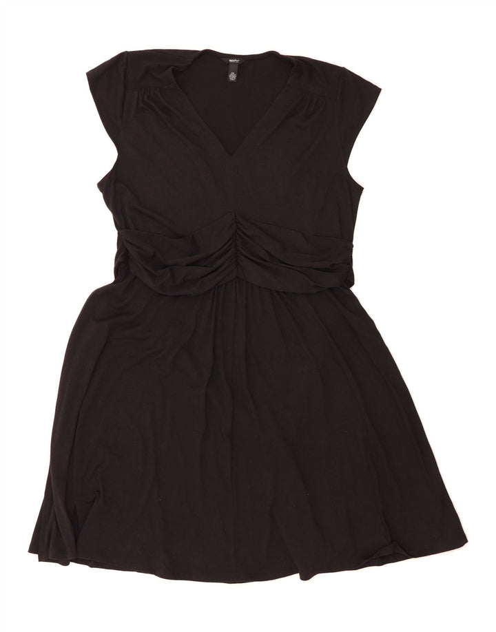 MOSSIMO Womens A-Line Dress UK 20 2XL Black Polyester Vintage Mossimo and Second-Hand Mossimo from Messina Hembry 