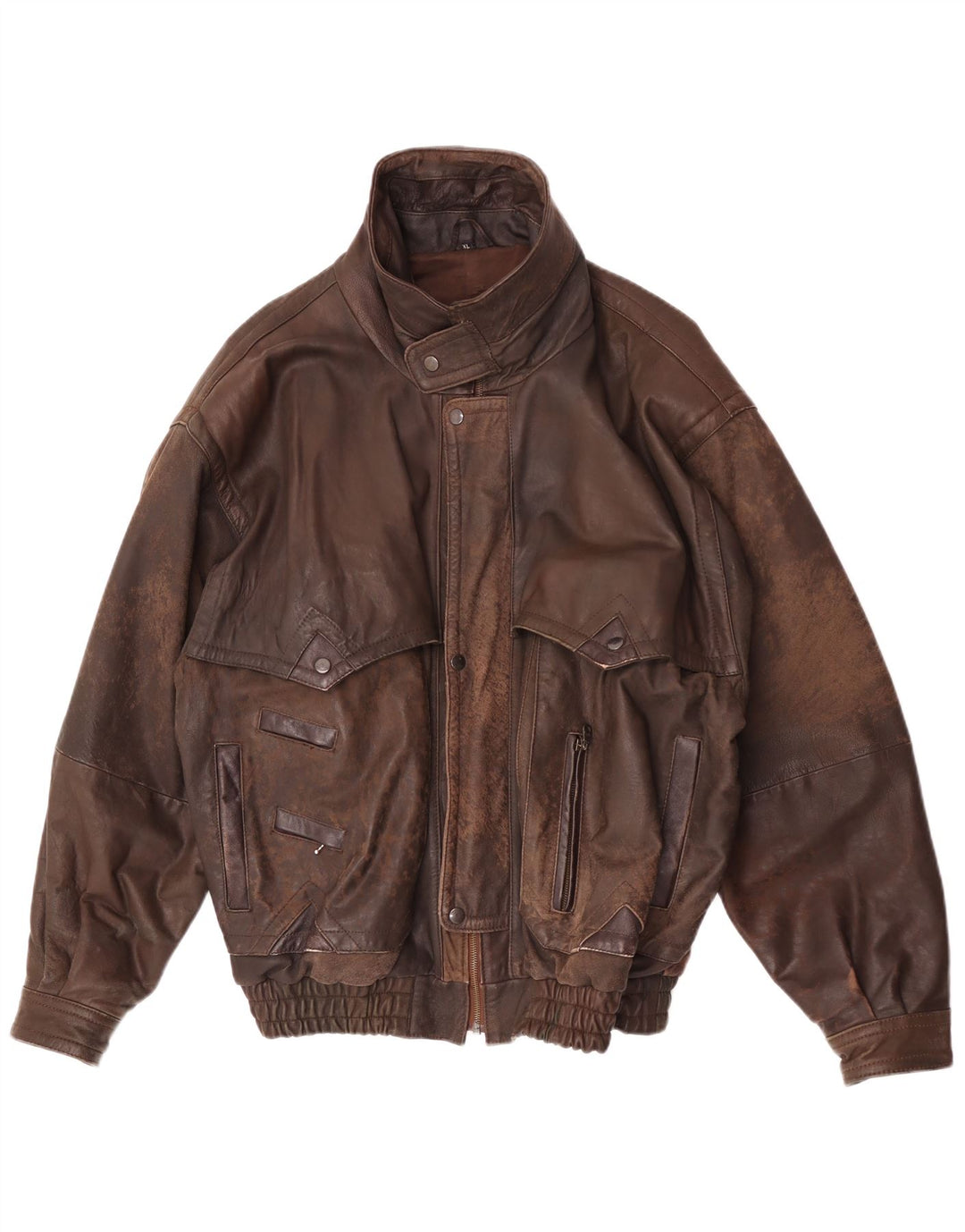 Vintage Mens Leather Jacket UK 42 XL Brown