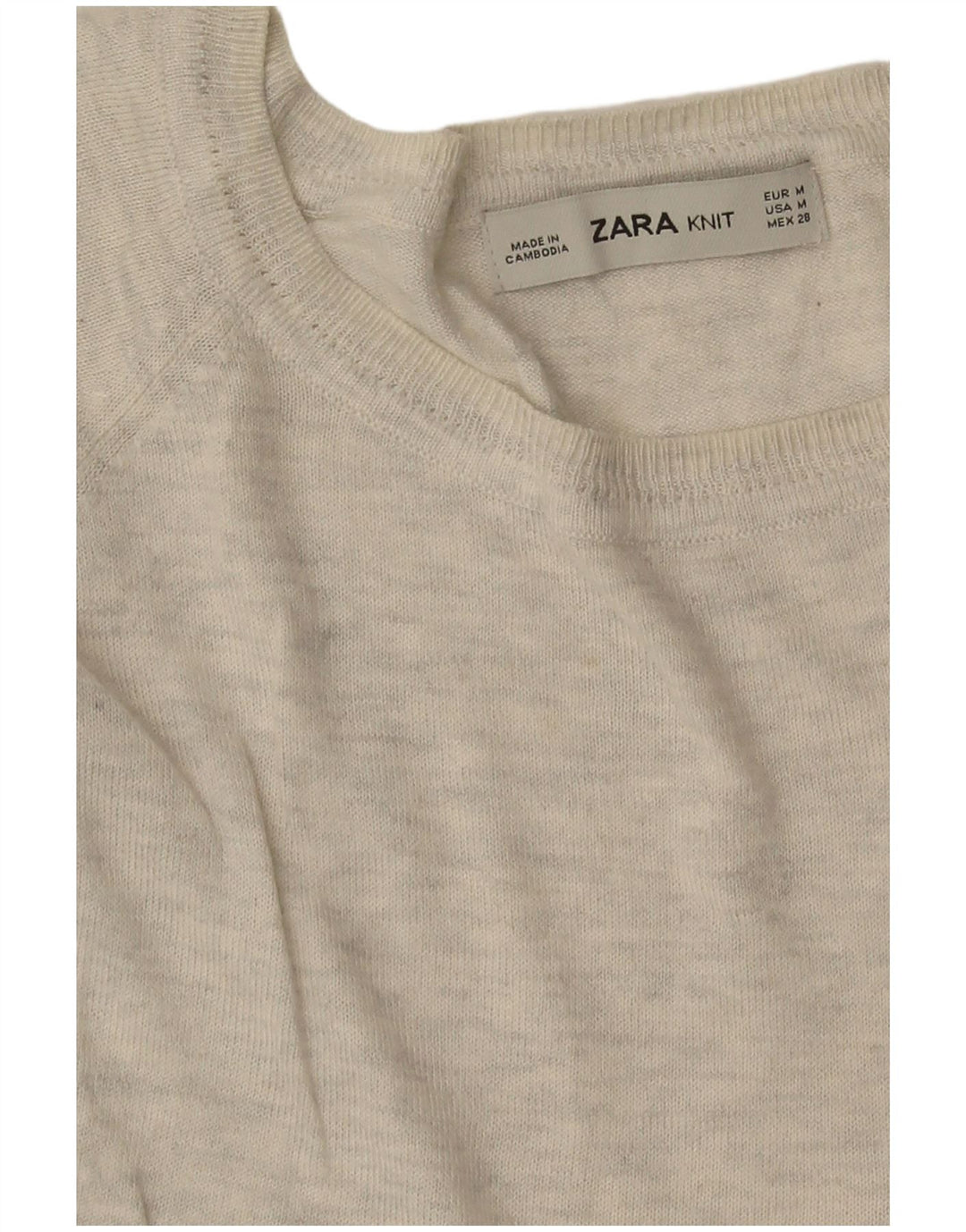 Zara Womens Boat Neck Jumper Sweater UK 14 Medium Grey
