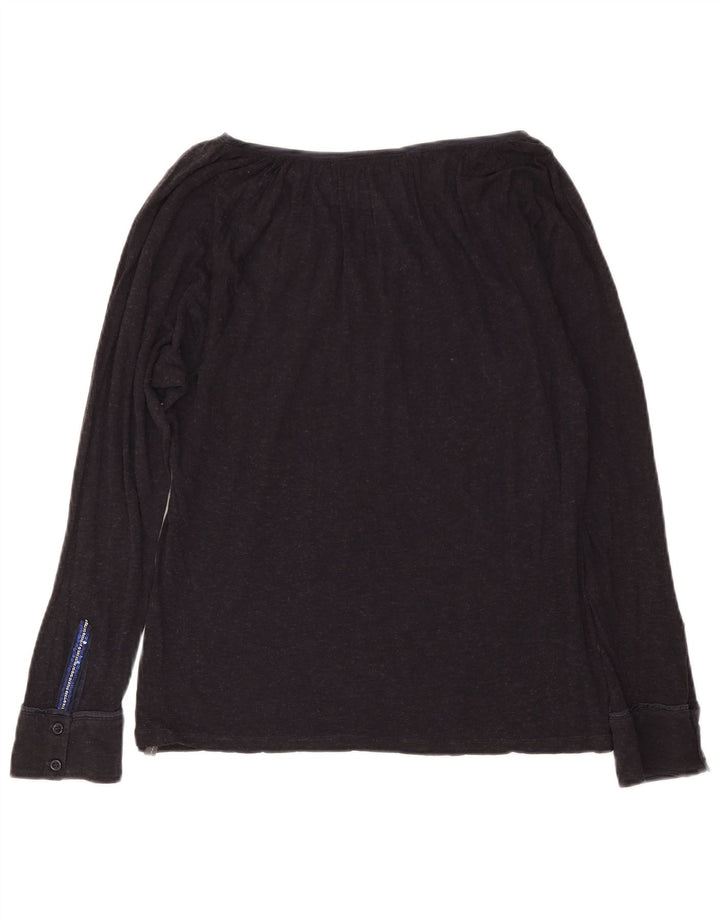 Marlboro Classics Womens Top Long Sleeve UK 16 Large Black