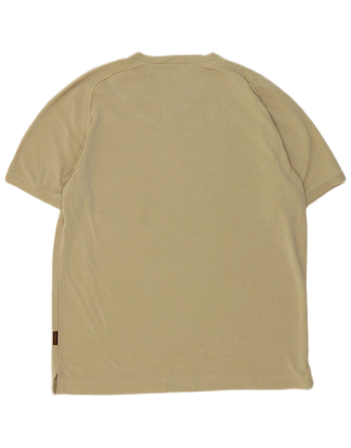 Ted Baker Mens T-Shirt Top Size 4 Large Khaki Cotton