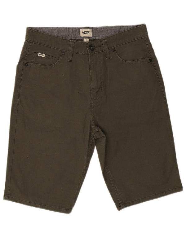 VANS Mens Casual Shorts W28 Small Khaki Cotton