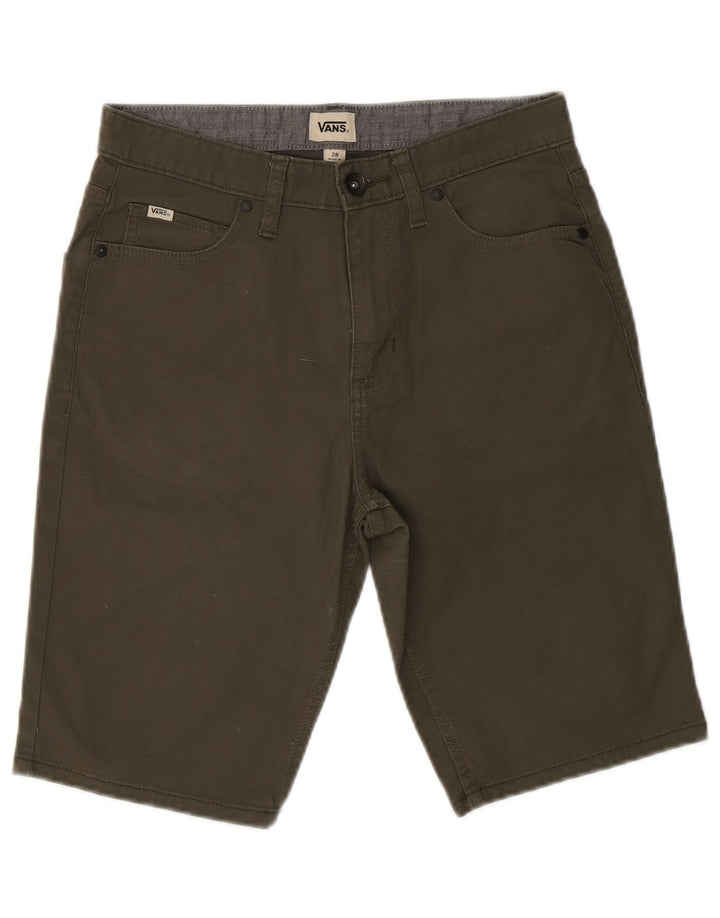 VANS Mens Casual Shorts W28 Small Khaki Cotton