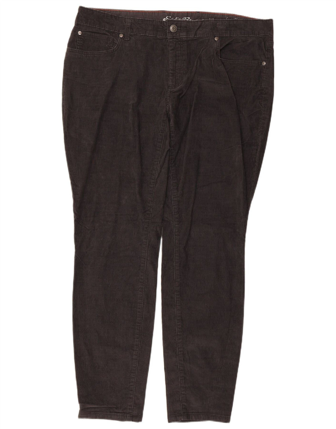 Eddie Bauer Womens Slightly Curvy Slim Corduroy Trousers W38 L29 Black