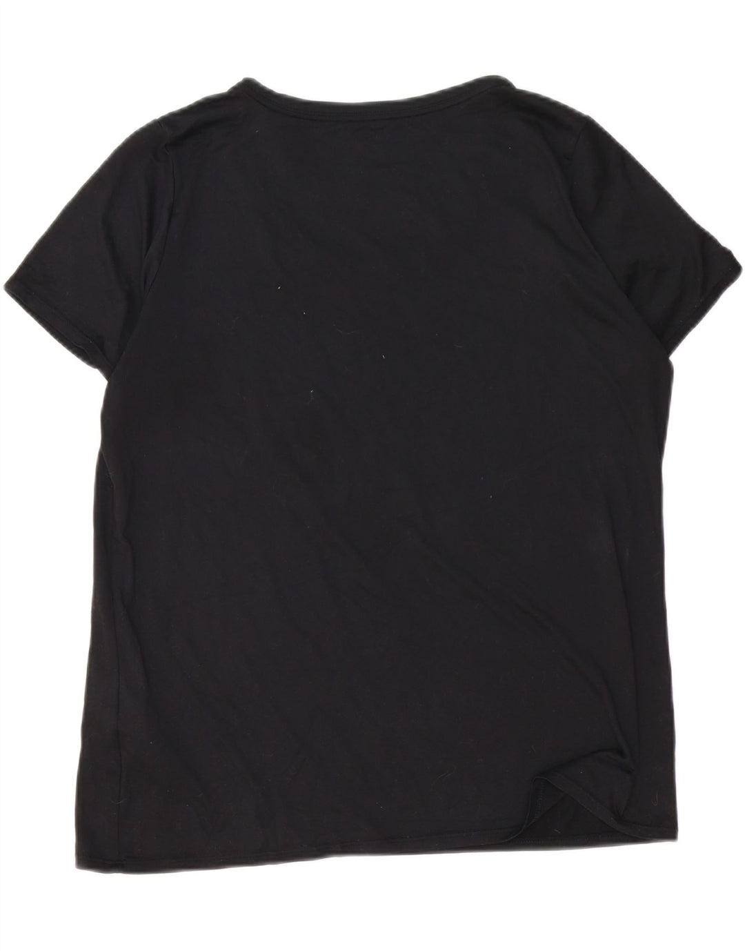 Nike Womens Dri Fit T-Shirt Top UK 18 XL Black Polyester