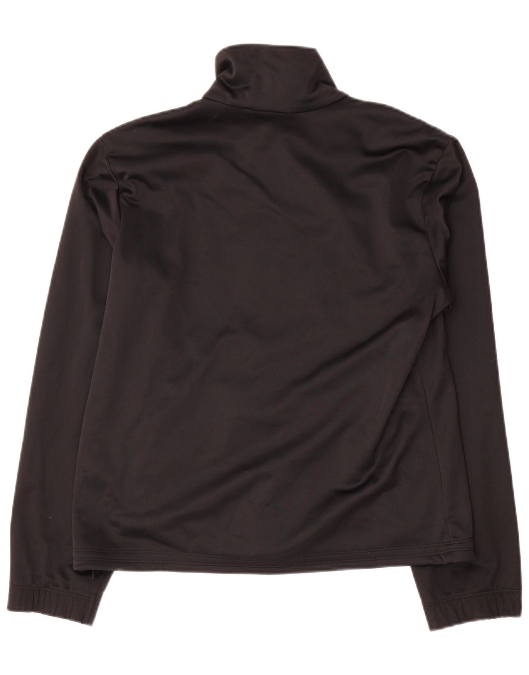 Lotto Womens Crop Tracksuit Top Jacket UK 14 Medium Black Polyester