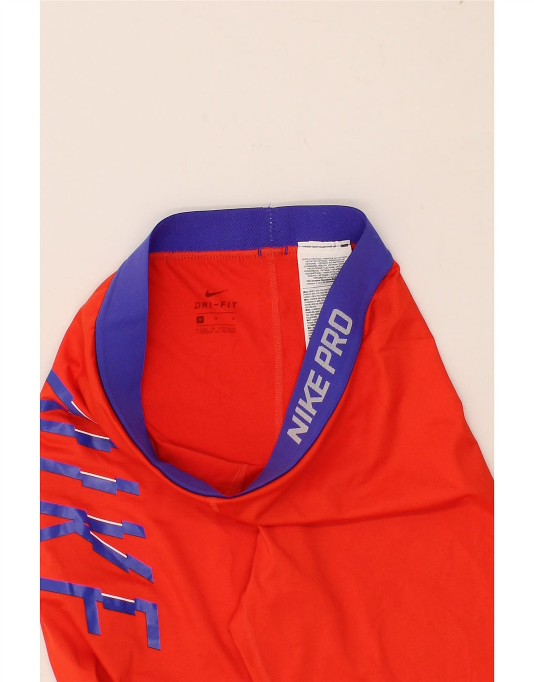 NIKE Womens Dri Fit Graphic Leggings UK 12 Medium Red Polyester Vintage Nike and Second-Hand Nike from Messina Hembry 