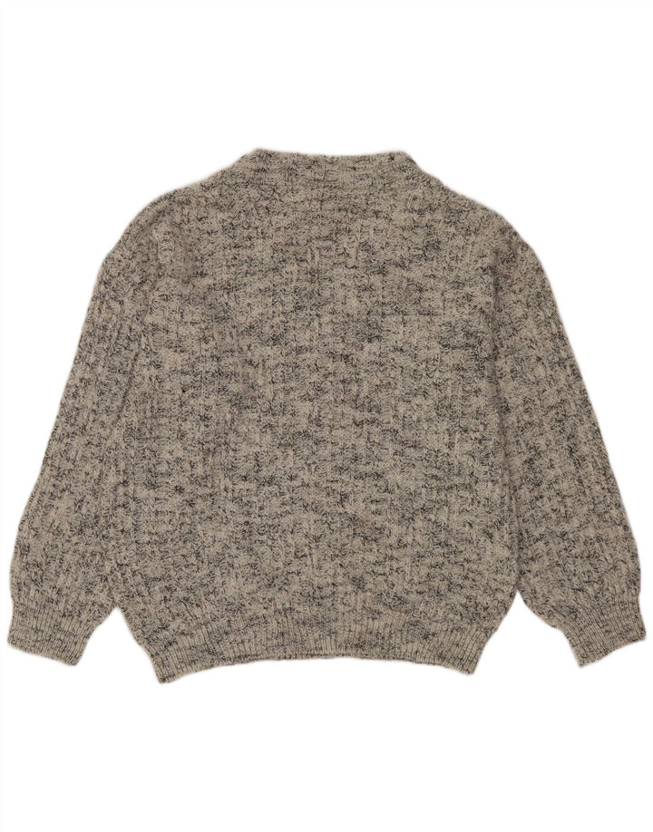 C&A Mens New Fast V-Neck Jumper Sweater Medium Grey Flecked Acrylic