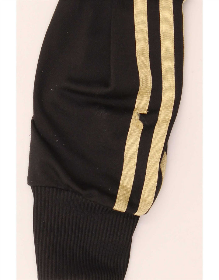Adidas Womens Graphic Tracksuit Top Jacket EU 40 Medium Black Polyester