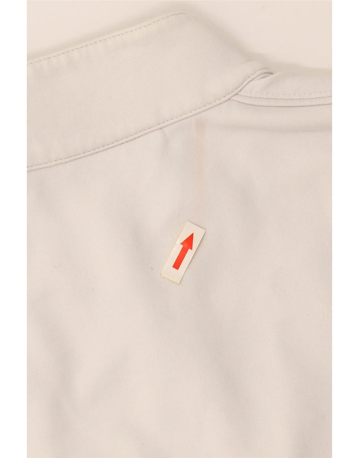 ASICS Womens Tracksuit Top Jacket UK 14 Large White Polyamide