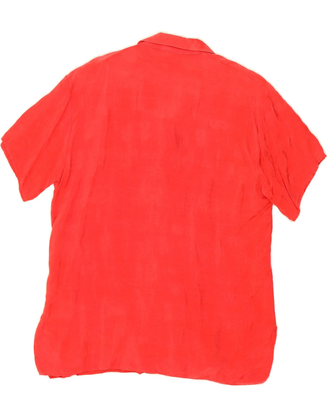 CLASSICS Womens Short Sleeve Shirt UK 12 Medium  Red Cupro Vintage Classics and Second-Hand Classics from Messina Hembry 