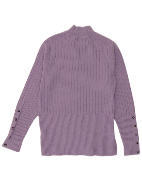 Marks & Spencer Womens Turtle Neck Jumper Sweater UK 12 Medium Purple