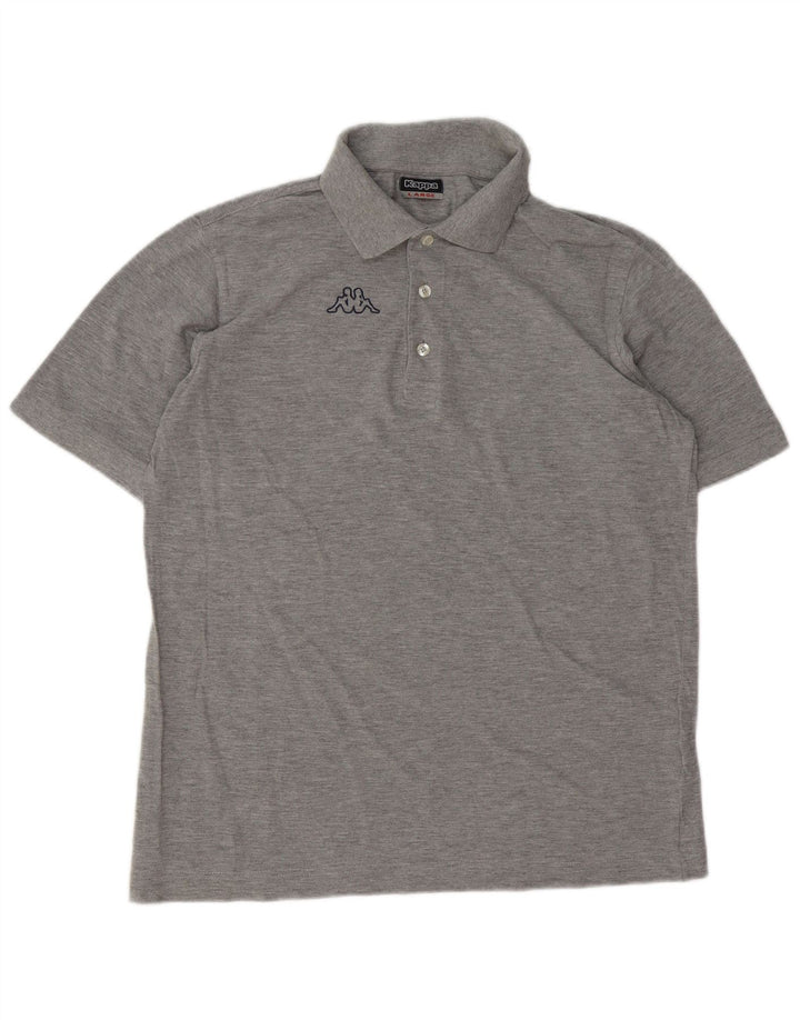 Kappa Mens Polo Shirt Large Grey Cotton