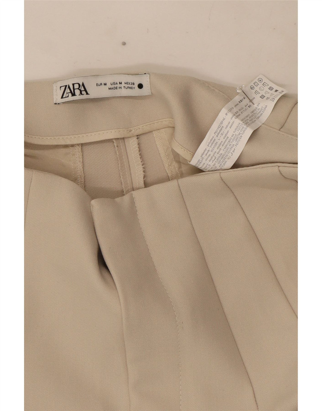 Zara Womens Pegged Hot Pants Medium W28 Beige Polyester