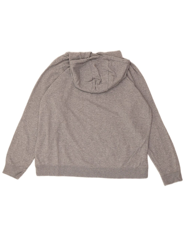 NIKE Mens Graphic Hoodie Jumper XL Grey Flecked Cotton
