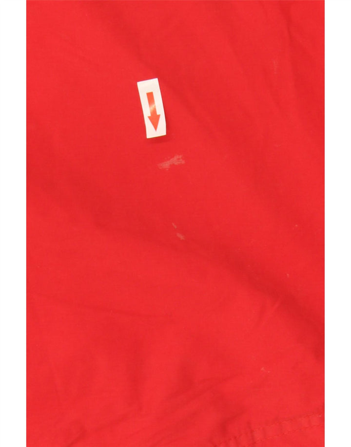 Joules Womens Hooded Raincoat UK 14 Medium Red Cotton