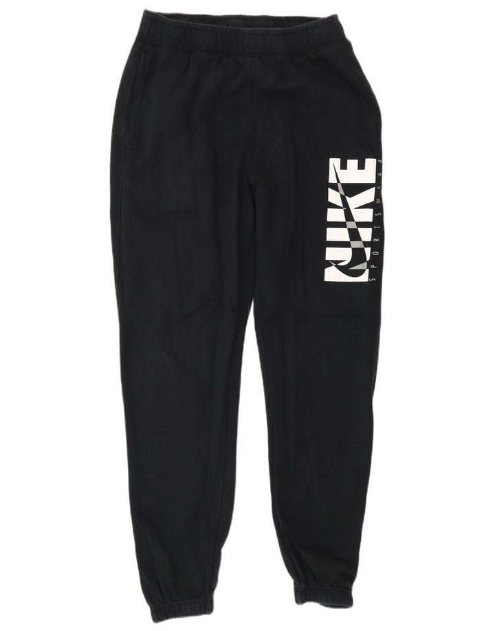Nike Mens Graphic Tracksuit Trousers Joggers Small  Black Cotton