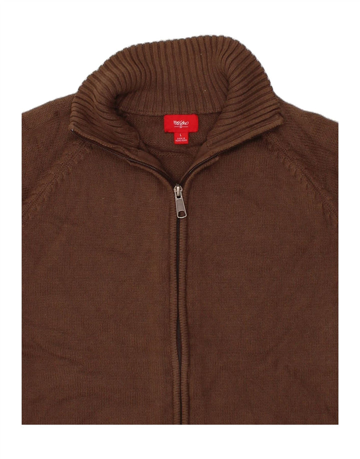 MOSSIMO Womens Cardigan Sweater UK 16 Large Brown Cotton Vintage Mossimo and Second-Hand Mossimo from Messina Hembry 