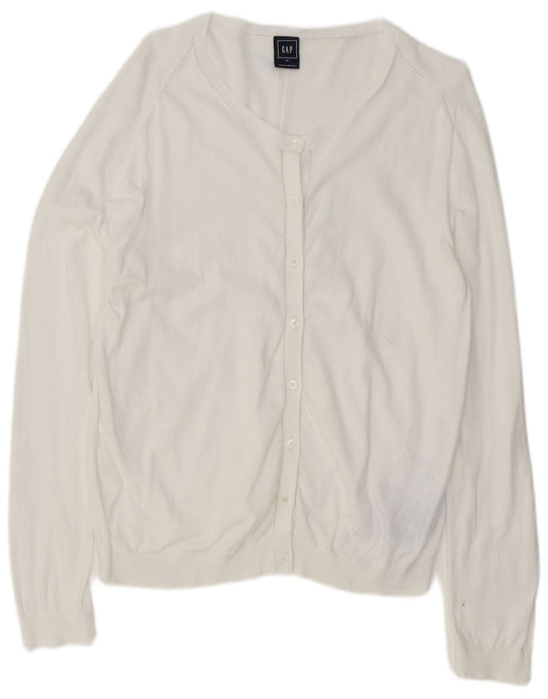 Gap Womens Cardigan Sweater UK 18 XL White Cotton