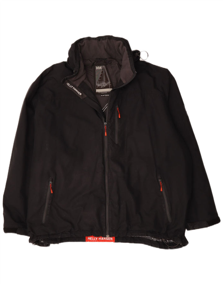 Helly Hansen Mens Graphic Windbreaker Jacket UK 46 3XL Black Polyester